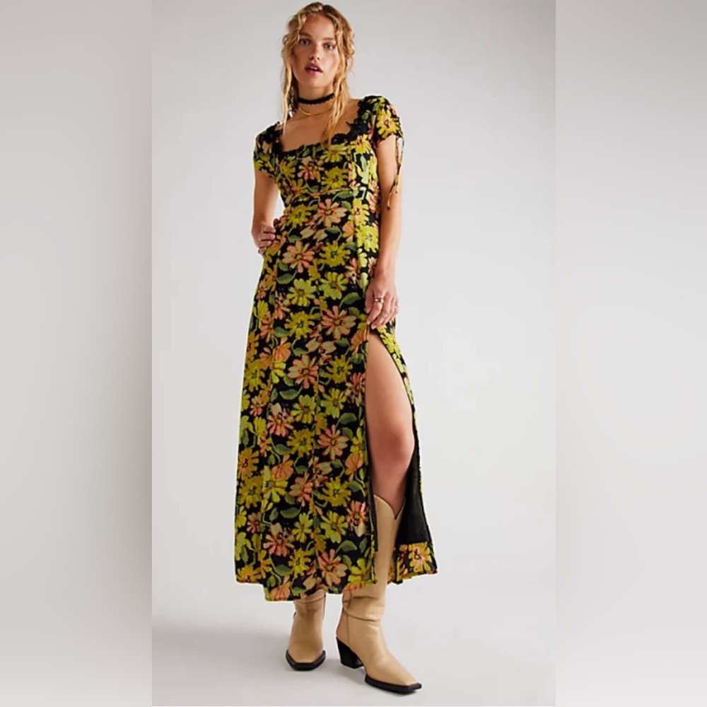 Free people Pippa Floral lace Midi  Dress M - Picture 3 of 14